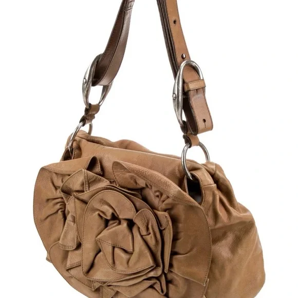 YVES SAINT LAURENT | YSL Authentic Rive Gouche Tan Leather Bag Purse - Picture 3 of 6